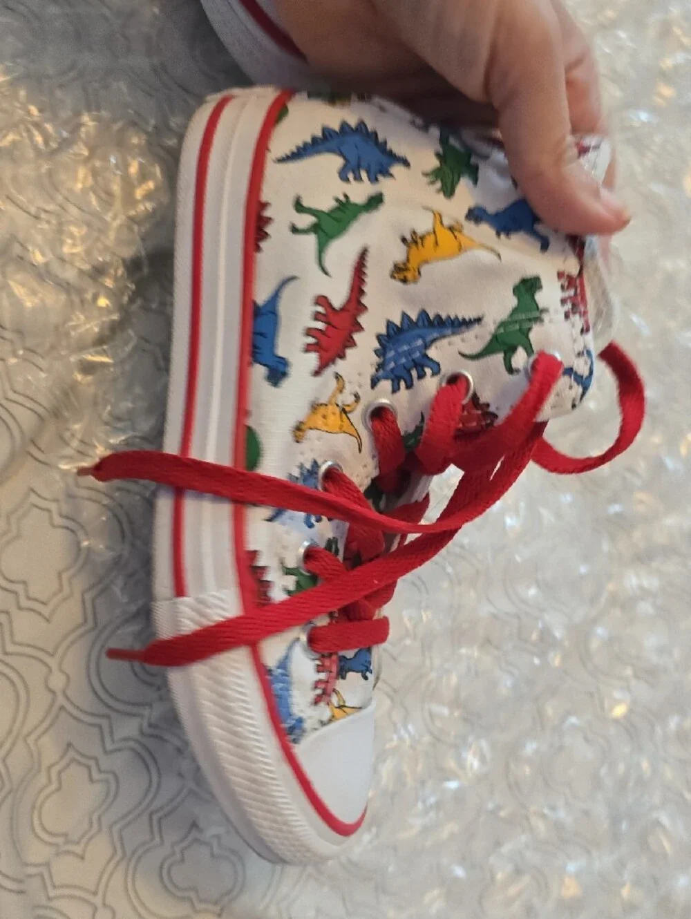 Converse Kids Size 13 Dinosaur Hi-Tops